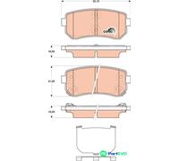 TRW DISC BRAKE BRAKE PAD SET GDB3474 FOR HYUNDAI KIA