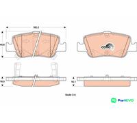 TRW DISC BRAKE BRAKE PAD SET GDB3480 FOR TOYOTA