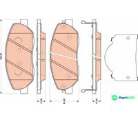 TRW DISC BRAKE BRAKE PAD SET GDB3483 FOR HYUNDAI