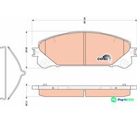 TRW DISC BRAKE BRAKE PAD SET GDB3484 FOR TOYOTA LEXUS