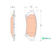 TRW DISC BRAKE BRAKE PAD SET GDB3497 FOR LEXUS
