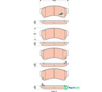 TRW DISC BRAKE BRAKE PAD SET GDB3501 FOR MAZDA