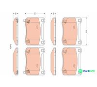 TRW DISC BRAKE BRAKE PAD SET GDB3504 FOR LEXUS