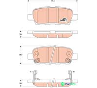 TRW DISC BRAKE BRAKE PAD SET GDB3507 FOR NISSAN