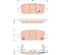 TRW DISC BRAKE BRAKE PAD SET GDB3508 FOR NISSAN