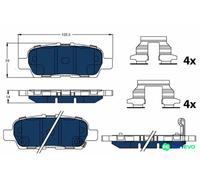 TRW DISC BRAKE BRAKE PAD SET GDB3508BTE FOR NISSAN