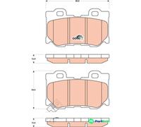 TRW DISC BRAKE BRAKE PAD SET GDB3515 FOR INFINITI