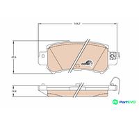 TRW DISC BRAKE BRAKE PAD SET GDB3539 FOR MAZDA