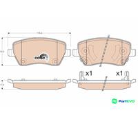 TRW DISC BRAKE BRAKE PAD SET GDB3546 FOR NISSAN