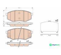 TRW DISC BRAKE BRAKE PAD SET GDB3553 FOR HYUNDAI KIA