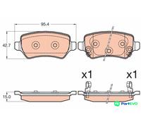 TRW DISC BRAKE BRAKE PAD SET GDB3585 FOR KIA