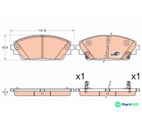 TRW DISC BRAKE BRAKE PAD SET GDB3592 FOR MAZDA