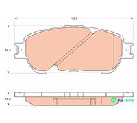 TRW DISC BRAKE BRAKE PAD SET GDB3610 FOR TOYOTA LEXUS