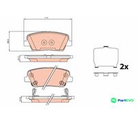 TRW DISC BRAKE BRAKE PAD SET GDB3624 FOR HYUNDAI