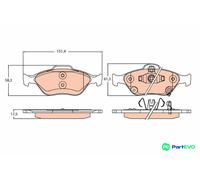 TRW DISC BRAKE BRAKE PAD SET GDB3625 FOR TOYOTA