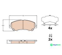 TRW DISC BRAKE BRAKE PAD SET GDB3631 FOR NISSAN
