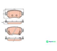 TRW DISC BRAKE BRAKE PAD SET GDB3632 FOR MAZDA