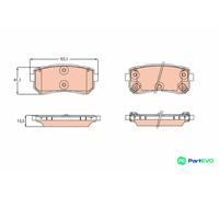 TRW DISC BRAKE BRAKE PAD SET GDB3641 FOR HYUNDAI