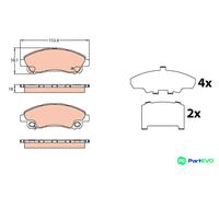 TRW DISC BRAKE BRAKE PAD SET GDB3644