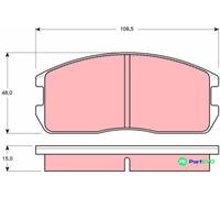 TRW DISC BRAKE BRAKE PAD SET GDB365 FOR MITSUBISHI