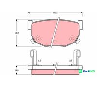 TRW DISC BRAKE BRAKE PAD SET GDB368 FOR NISSAN