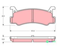 TRW DISC BRAKE BRAKE PAD SET GDB375 FOR DAIHATSU MAZDA