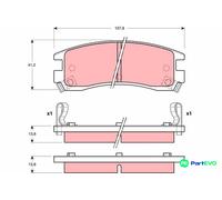 TRW DISC BRAKE BRAKE PAD SET GDB4042 FOR CHEVROLET BUICK CADILLAC OLDSMOBILE