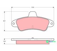 TRW DISC BRAKE BRAKE PAD SET GDB4084 FOR FORD