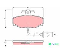 TRW DISC BRAKE BRAKE PAD SET GDB412 FOR JAGUAR