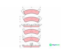 TRW DISC BRAKE BRAKE PAD SET GDB4124 FOR JEEP