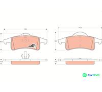 TRW DISC BRAKE BRAKE PAD SET GDB4127 FOR JEEP