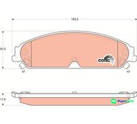 TRW DISC BRAKE BRAKE PAD SET GDB4134 FOR CHRYSLER
