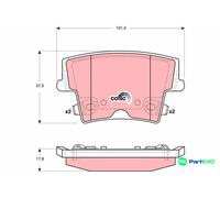 TRW DISC BRAKE BRAKE PAD SET GDB4135 FOR CHRYSLER LANCIA