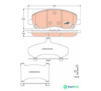 TRW DISC BRAKE BRAKE PAD SET GDB4142 FOR CHRYSLER DODGE JEEP