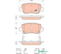 TRW DISC BRAKE BRAKE PAD SET GDB4175 FOR TOYOTA