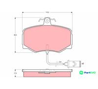 TRW DISC BRAKE BRAKE PAD SET GDB421 FOR JAGUAR