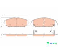 TRW DISC BRAKE BRAKE PAD SET GDB4457 FOR CADILLAC