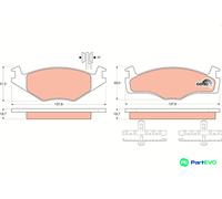 TRW DISC BRAKE BRAKE PAD SET GDB454 FOR VW