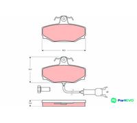 TRW DISC BRAKE BRAKE PAD SET GDB462 FOR JAGUAR