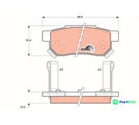 TRW DISC BRAKE BRAKE PAD SET GDB499 FOR HONDA ROVER
