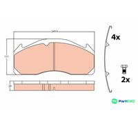BRAKE PAD SET DISC BRAKE GDB5085 FOR VOLVO D12A340/D12D340/D12C340 12.1L 6cyl