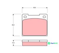 TRW DISC BRAKE BRAKE PAD SET GDB533 FOR FORD PEUGEOT TALBOT TRIUMPH VAUXHALL