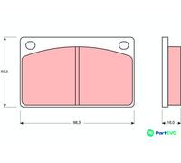 TRW DISC BRAKE BRAKE PAD SET GDB576 FOR VOLVO