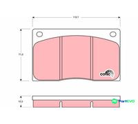 TRW DISC BRAKE BRAKE PAD SET GDB585 FOR JAGUAR