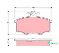 TRW DISC BRAKE BRAKE PAD SET GDB628 FOR AUDI