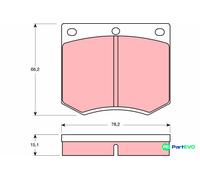 TRW DISC BRAKE BRAKE PAD SET GDB660 FOR FORD TRIUMPH HYUNDAI AC ROLLS-ROYCE