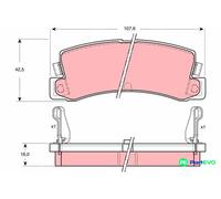 TRW DISC BRAKE BRAKE PAD SET GDB730 FOR TOYOTA