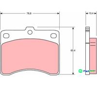 TRW DISC BRAKE BRAKE PAD SET GDB736 FOR DAIHATSU PERODUA