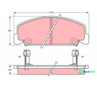 TRW DISC BRAKE BRAKE PAD SET GDB764 FOR HONDA