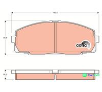 TRW DISC BRAKE BRAKE PAD SET GDB770 FOR TOYOTA